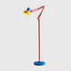 Colorful Modern Adjustable Dome Swing Arm Floor Lamp