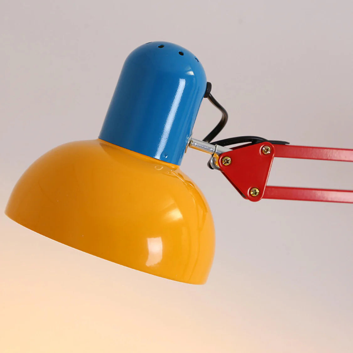 Colorful Modern Adjustable Dome Swing Arm Floor Lamp