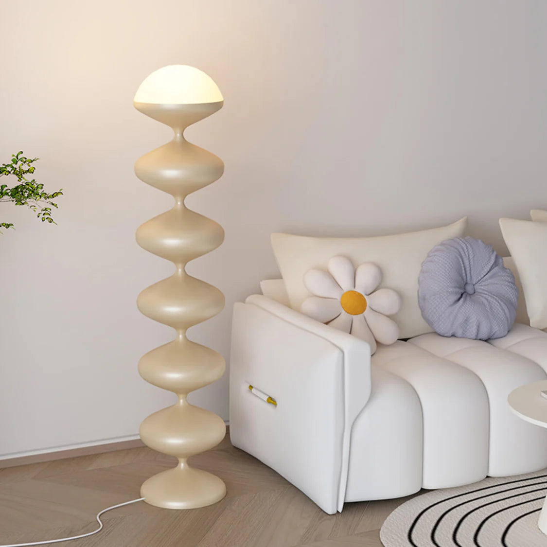 Decorative Green Dome Column Metal LED Floor Lamp