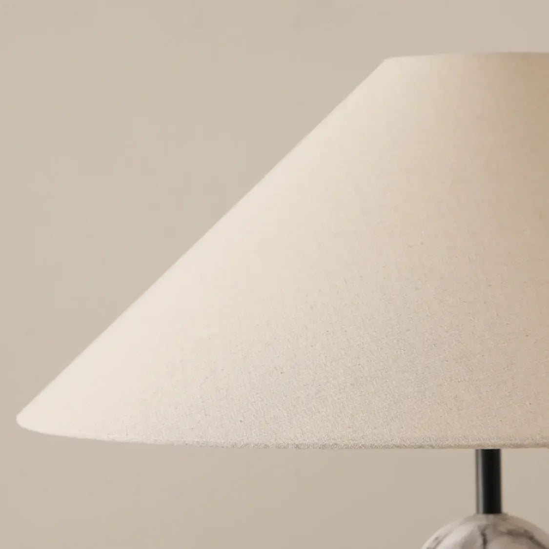 Mid-Century Modern Cone Black Tapered Metal Base Floor Lamp