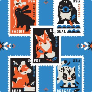 Forever Stamps 2025 Baby Wild Animals-Nature Series, First-Class Postage